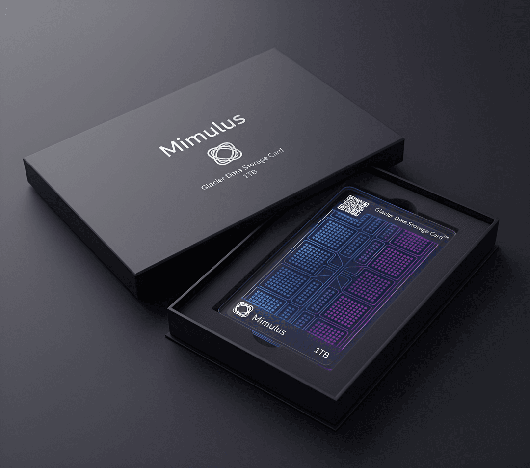 Glacier cards in premium packaging